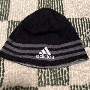 Adidas boys black and gray beanie